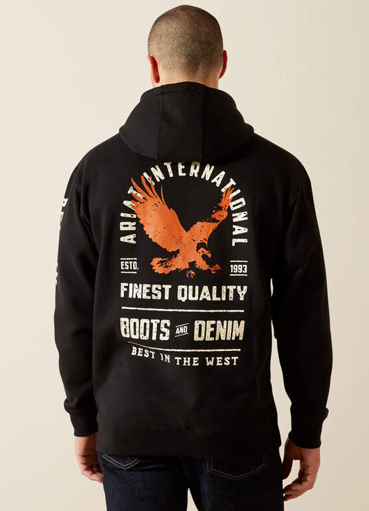 Ariat Eagle Large Hoodie in Black by Ariat