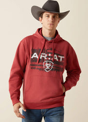 Ariat Liquid Stamp Flag Hoodie in Brick Red by Ariat