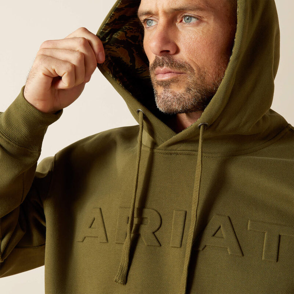 Ariat Embossed Logo Hoodie in Winter Moss by Ariat