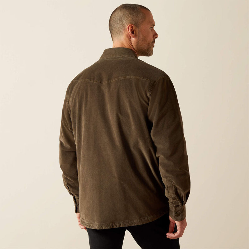 Retro Corduroy Shirt Jacket in Dark Green by Ariat