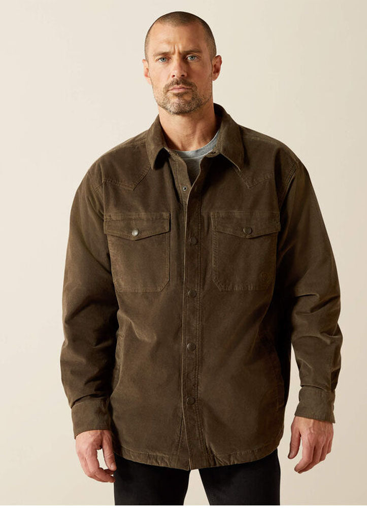 Retro Corduroy Shirt Jacket in Dark Green by Ariat