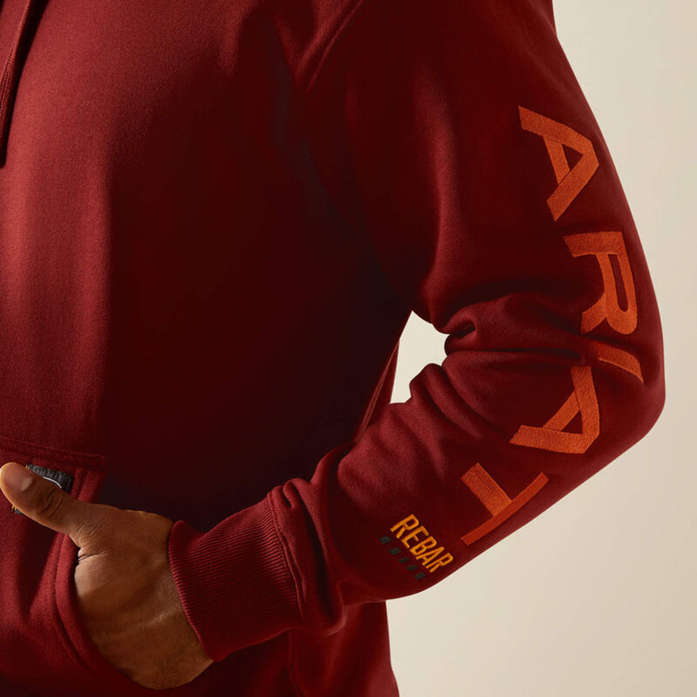 Rebar Graphic Hoodie in Russet Brown/Potters Clay by Ariat