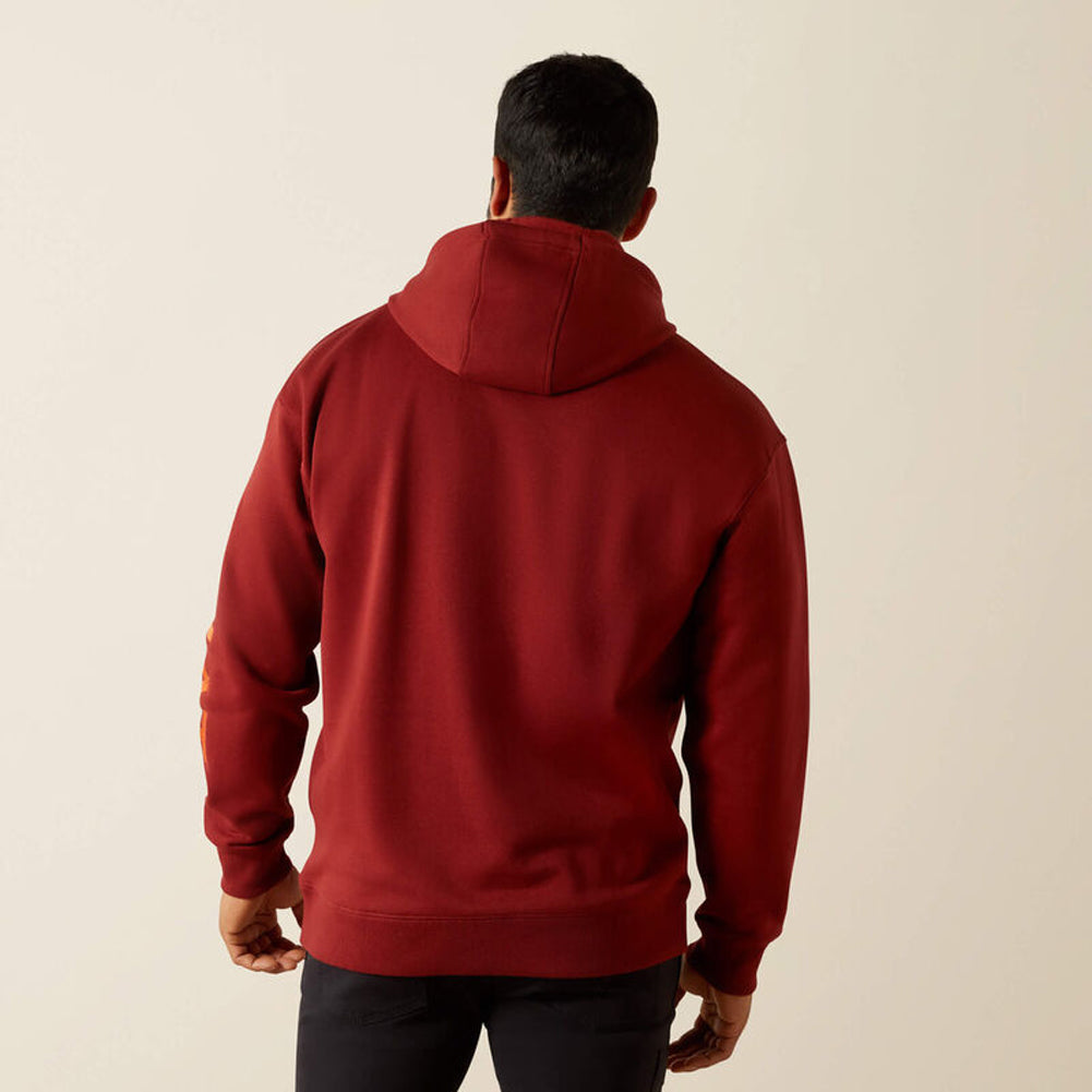 Rebar Graphic Hoodie in Russet Brown/Potters Clay by Ariat