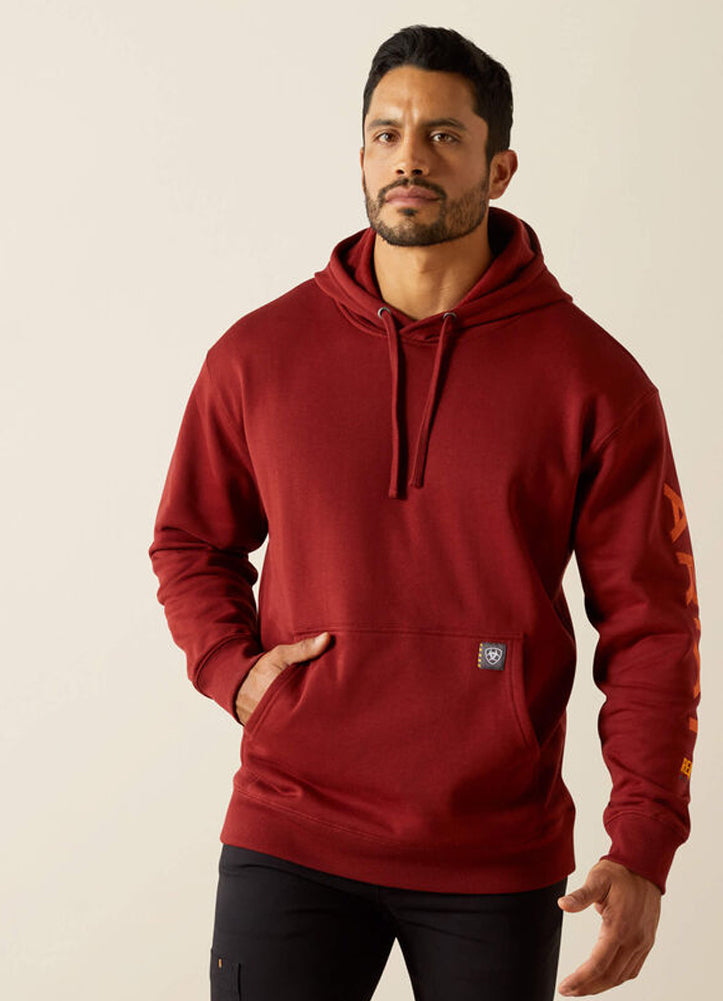Rebar Graphic Hoodie in Russet Brown/Potters Clay by Ariat