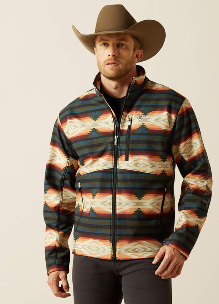 Logo Softshell Jacket in Red Southwest by Ariat