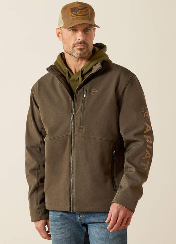 Logo Softshell Jacket in Earth Green Heather by Ariat