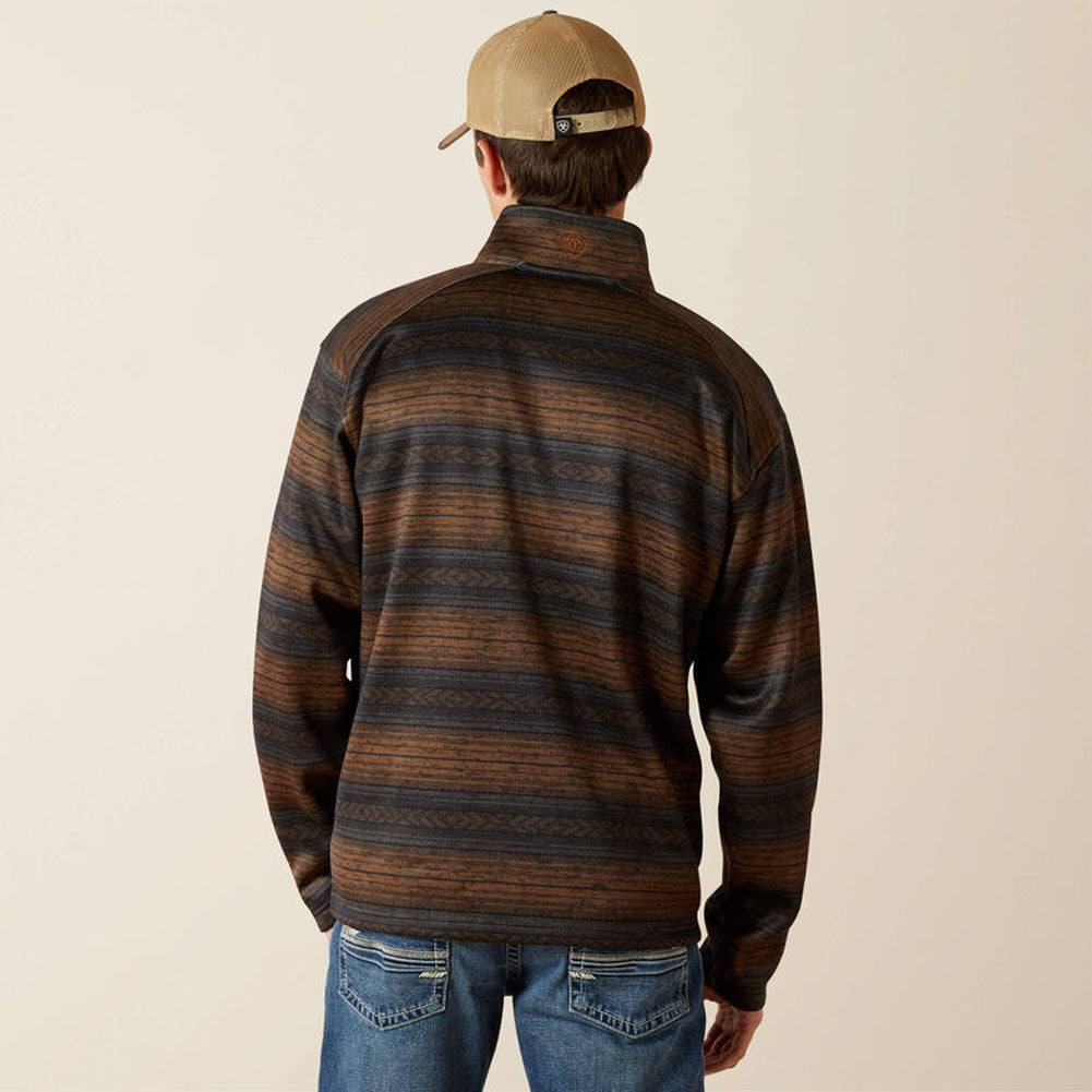 Caldwell Full Zip Sweater in Light Brown Southwest by Ariat