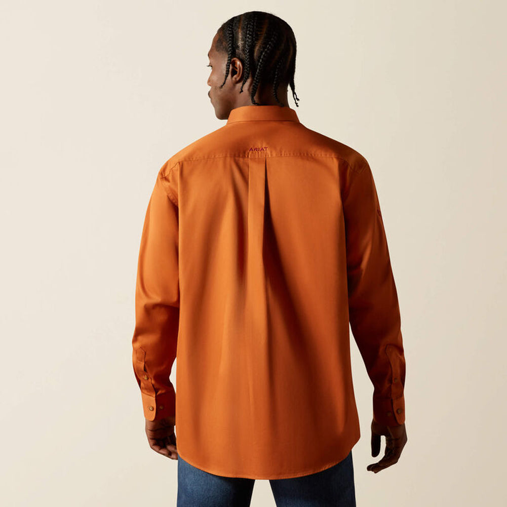 Team Logo Twill LS in Adobe/Brick by Ariat