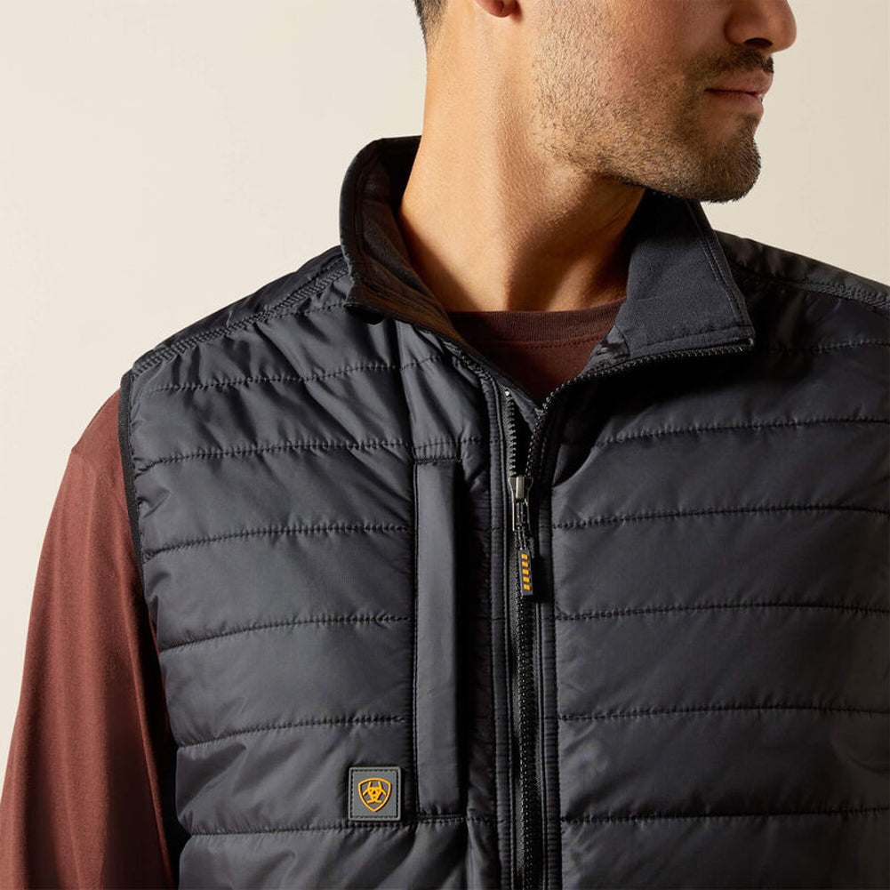 Rebar Cordura Ripstop Lightweight Insulated Vest in Black by Ariat