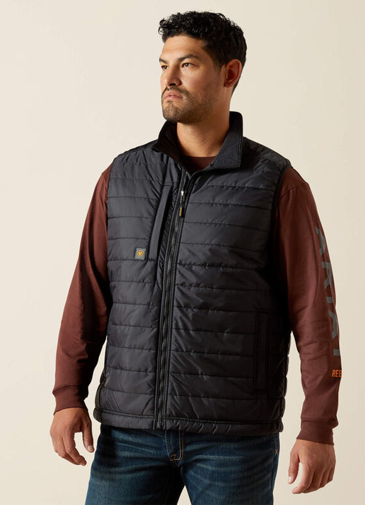 Rebar Cordura Ripstop Lightweight Insulated Vest in Black by Ariat