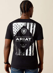 Wooden Diamond Flag SS in Black by Ariat