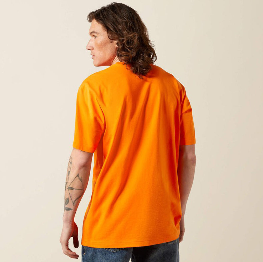 Rebar Cotton Strong Standard Pocket SS in Safety Orange by Ariat