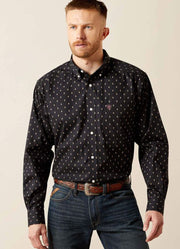 Wrinkle Free Asher LS in Black by Ariat