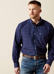 Wrinkle Free Blaze LS in Navy by Ariat