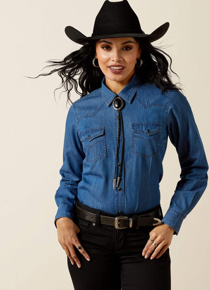 True Blue LS in Vintage Indigo by Ariat
