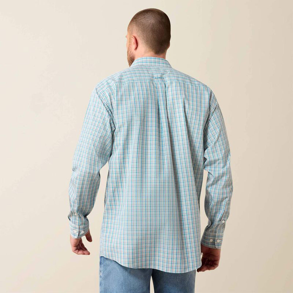 WF Antonio LS in Angel Blue Plaid by Ariat