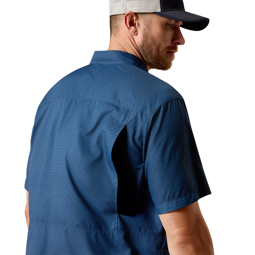 Printed VenTek Outbound SS in Dark Denim Navy by Ariat