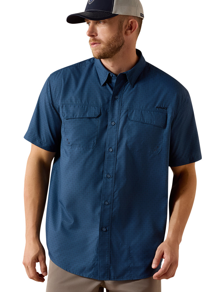 Printed VenTek Outbound SS in Dark Denim Navy by Ariat