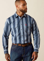 FR Carlton LS Snap Work Shirt in Navy by Ariat