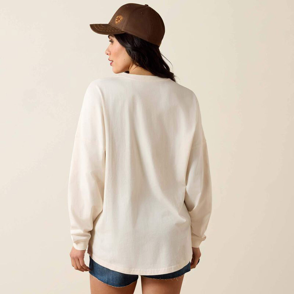 Canvas Oversized LS Tee in Sea Salt by Ariat