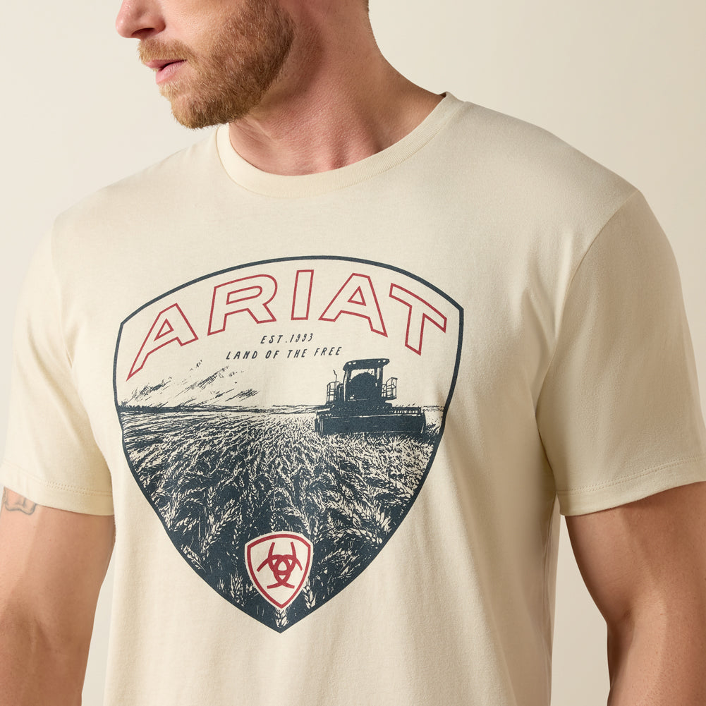Land of the Free Farm Shield SS in Natural by Ariat