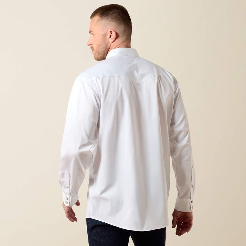 Standard Twill LS Snap in White by Ariat