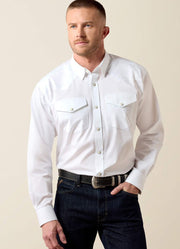 Standard Twill LS Snap in White by Ariat
