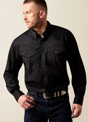 Standard Twill LS Snap in Black by Ariat