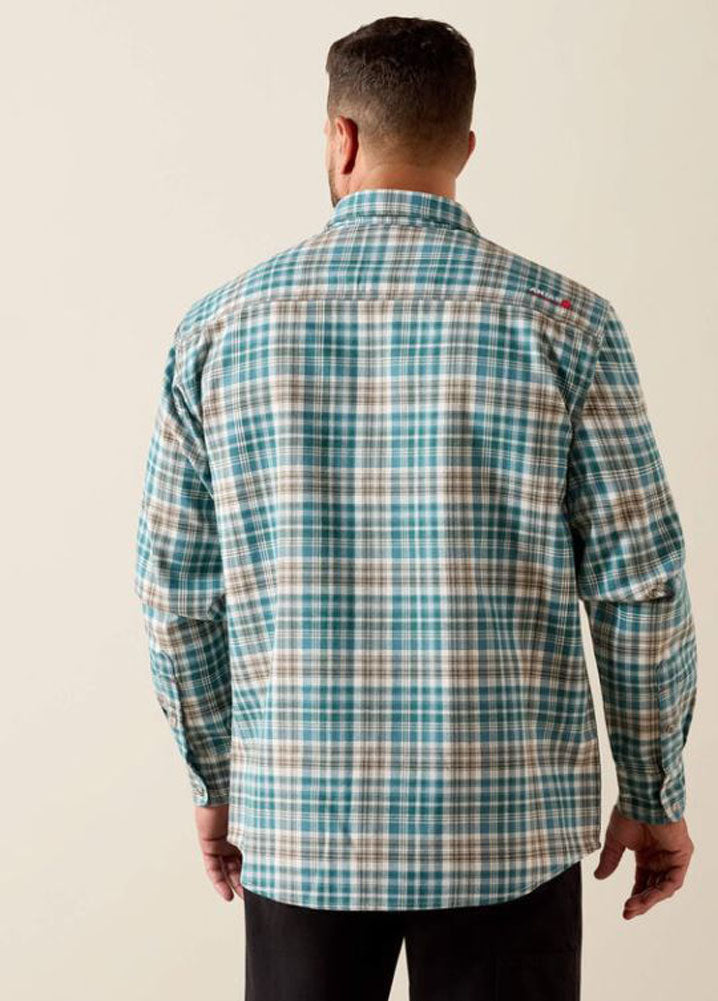 FR Cobb LS Snap Work Shirt in Teal by Ariat