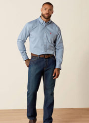 FR Mantle LS Work Shirt in Dusty Blue by Ariat