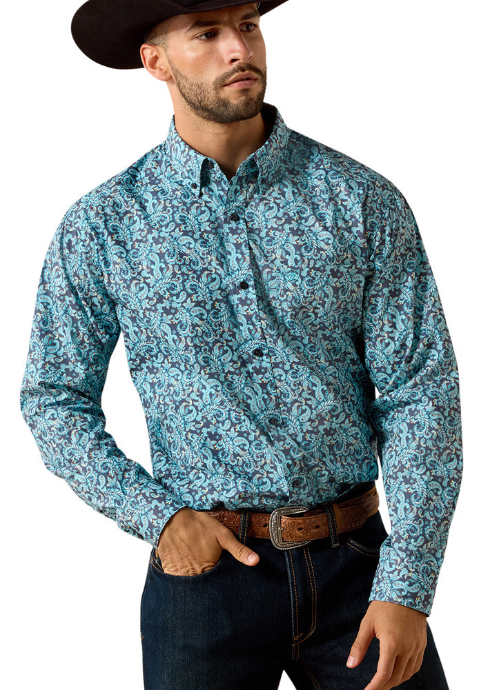 Casual Series Paisley LS in Blue Elixir by Ariat