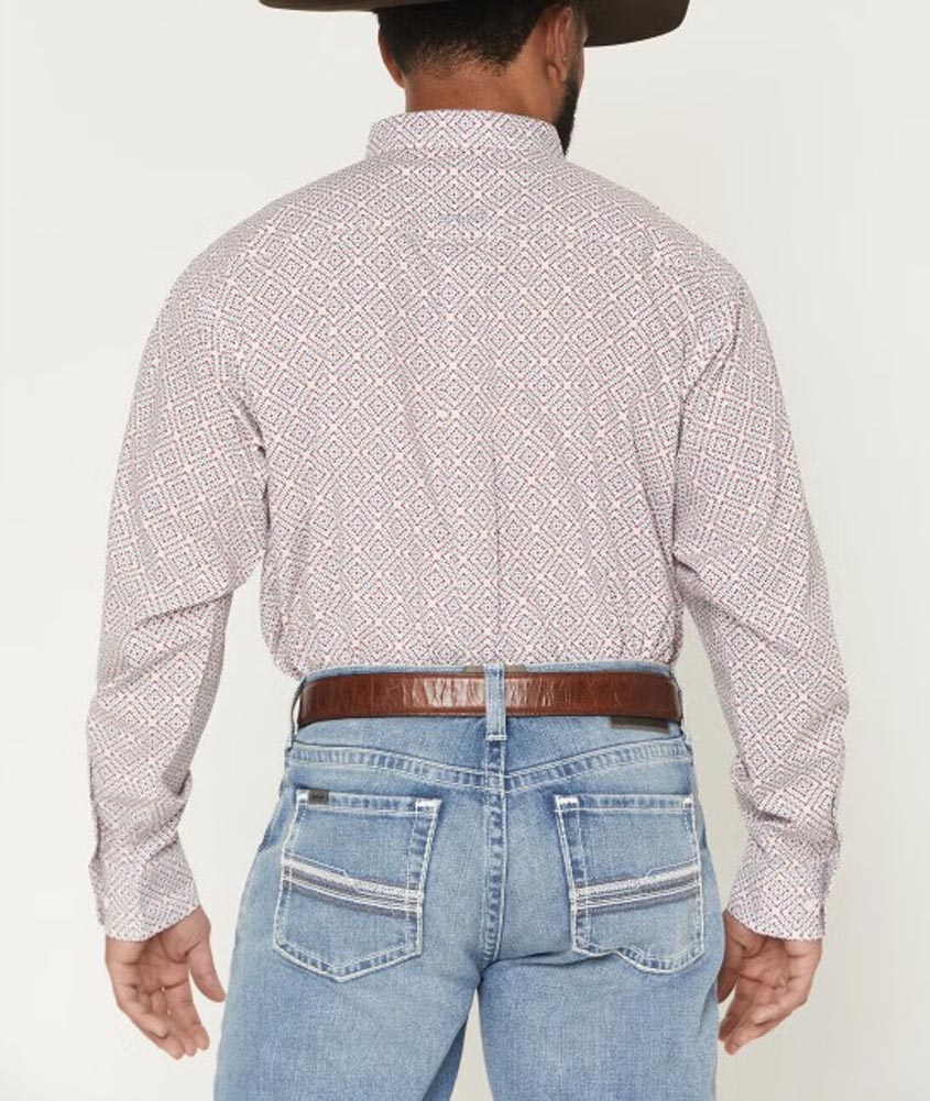 Tiernan LS in White Geo Print by Ariat