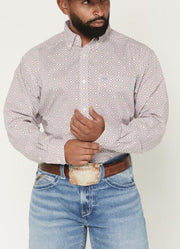 Tiernan LS in White Geo Print by Ariat