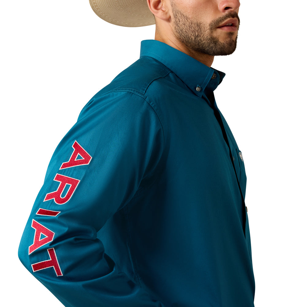 Team Logo Lighweight Twill Classic Fit in Corsair/Red by Ariat