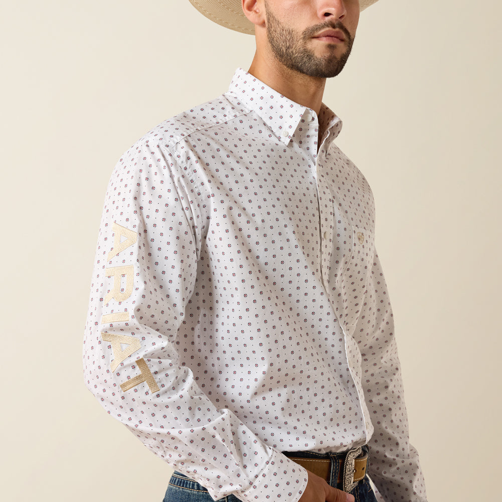 Casual Medallion Print Team Wake in White/Khaki by Ariat