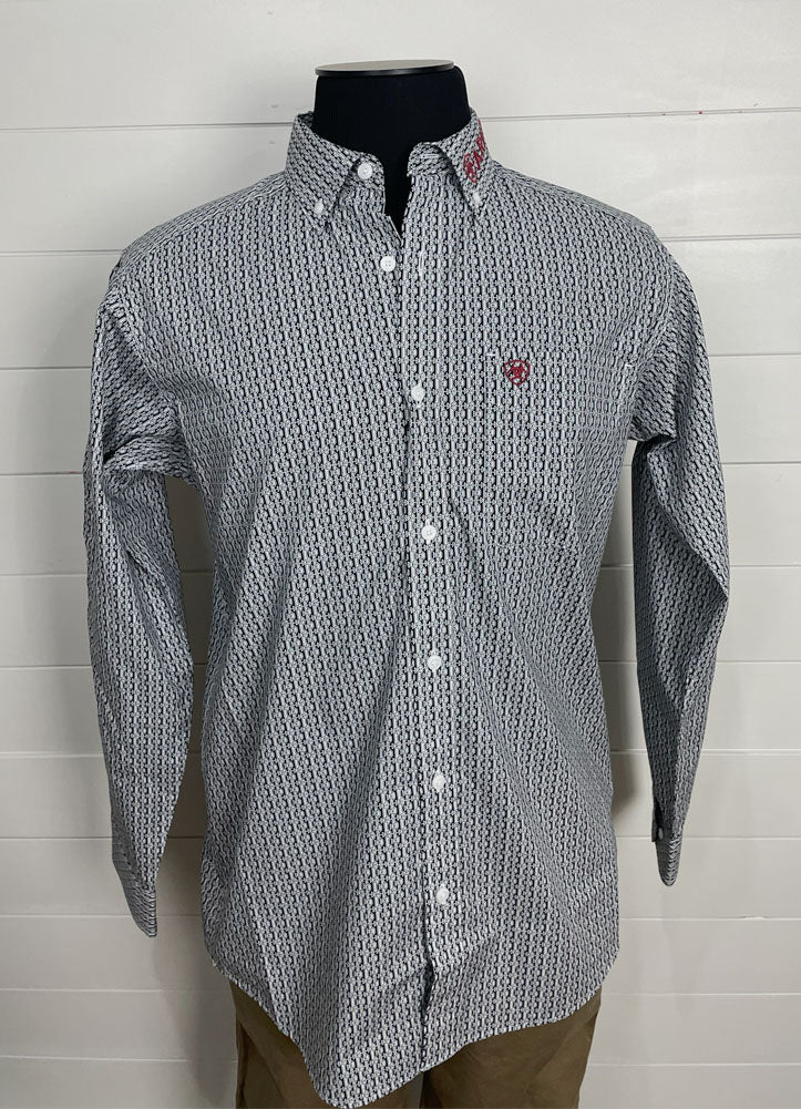 Casual Geo Print Team LS in Black/Red by Ariat