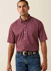 Casual Series Geo Print SS in Maroon Banner by Ariat