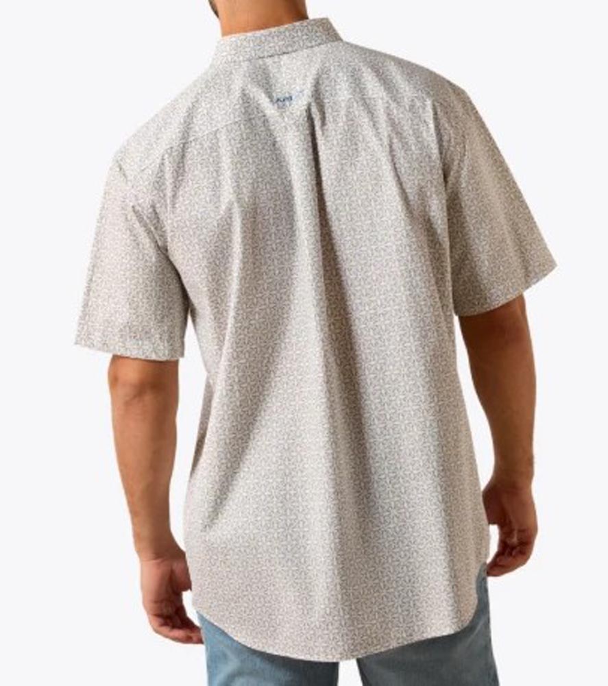 Wrinkle Free Chris SS in White Geo Print by Ariat