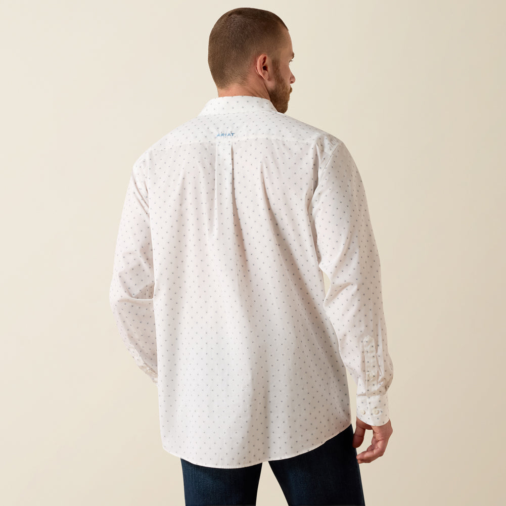 Wrinkle Free Cal Classic Fit in White Medallion Print by Ariat