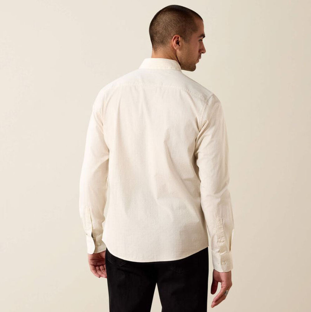 Max Modern LS in Sandshell Geo Draw Print by Ariat