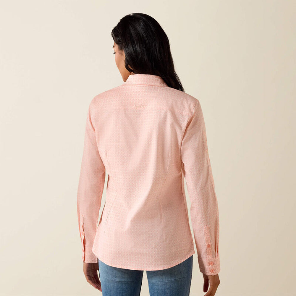 Team Kirby LS Shirt in Tropical Peach Geo by Ariat