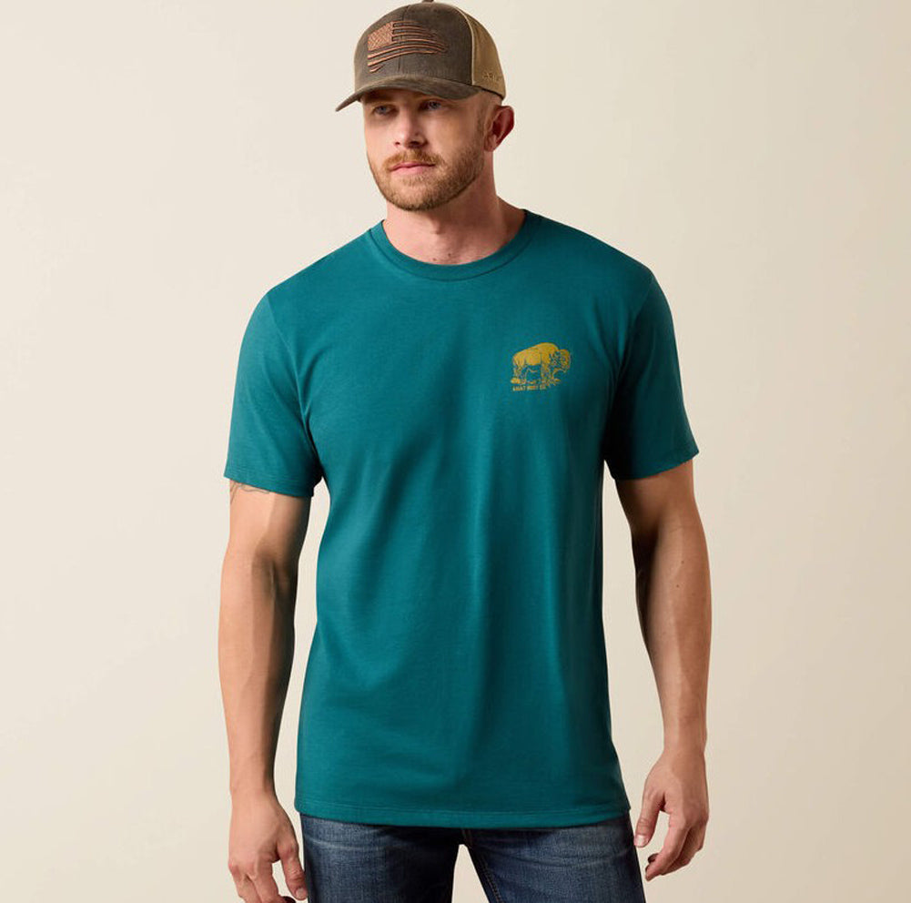 Bison Wander Flag SS in Mediterranean by Ariat
