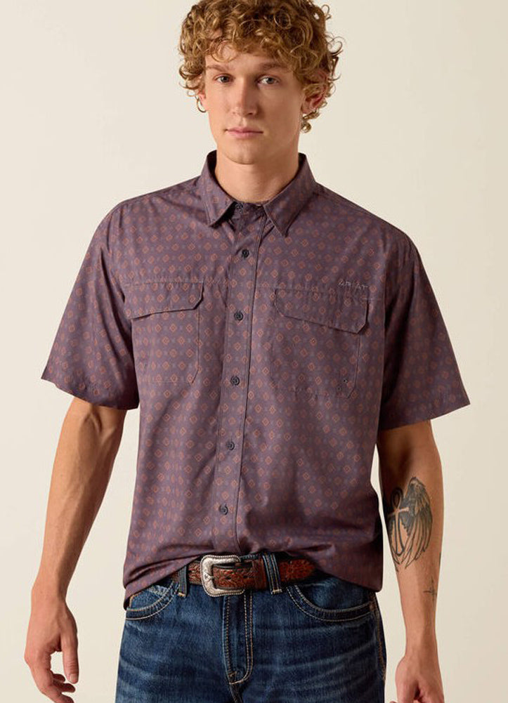 Printed VenTek Outbound SS in Black by Ariat