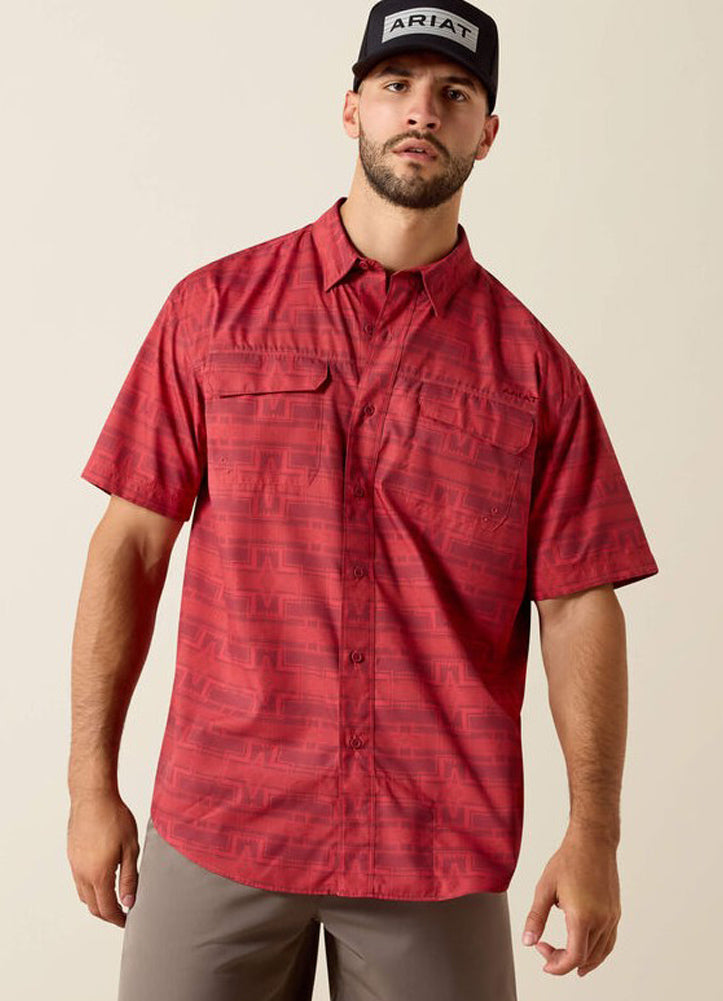 Printed VenTek Outbound SS in Rhubarb Red by Ariat