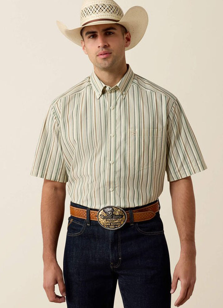 Pro Stevie LS in White Multi Stripe by Ariat