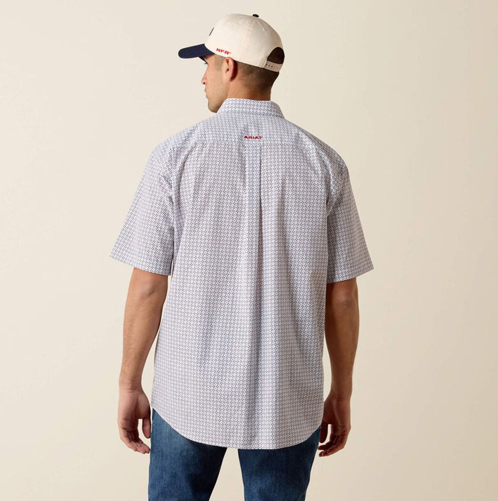 Britton LS in White Geo Print by Ariat