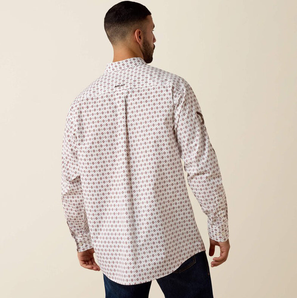 Dallas Team LS in White Multi Geo by Ariat