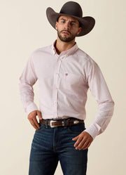 Wrinkle Free Wenzel Fitted LS in Barely Pink Plaid by Ariat
