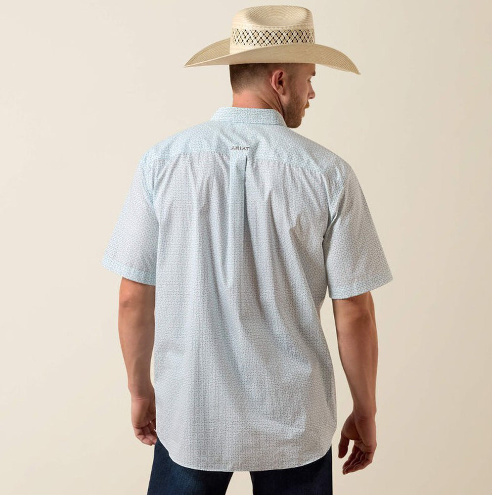 Wrinkle Free Welsh SS in White Multi Geo Print by Ariat