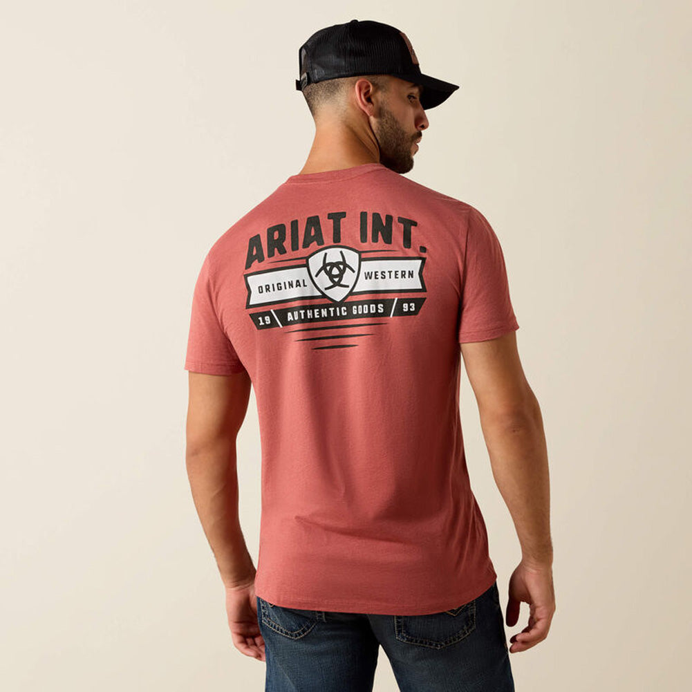 Ariat Banner Badge SS in Red Clay Heather by Ariat